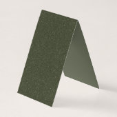 Carte de visite plié Verte Moss - Personnalisé (Dos)