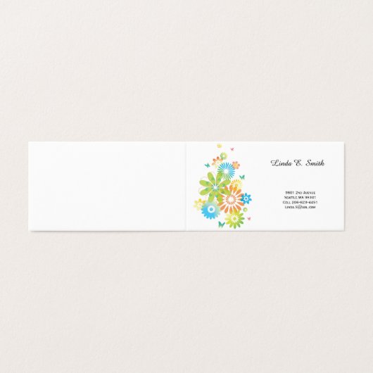 Carte de visite pliée (Extérieur déplié)