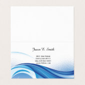 Carte de visite pliée (Extérieur déplié)