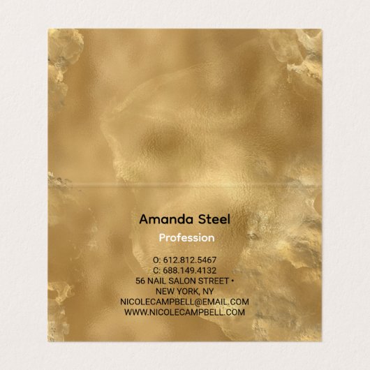 Carte de visite pliée (Intérieur déplié)