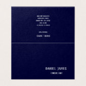 Carte de visite pliée (Extérieur déplié)