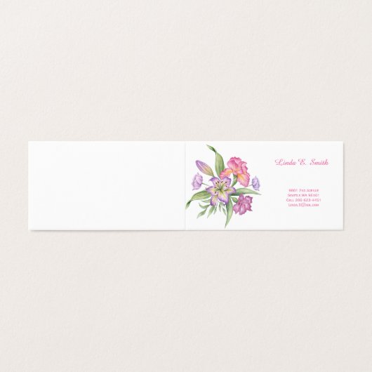 Carte de visite pliée (Extérieur déplié)