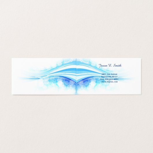 Carte de visite pliée (Extérieur déplié)