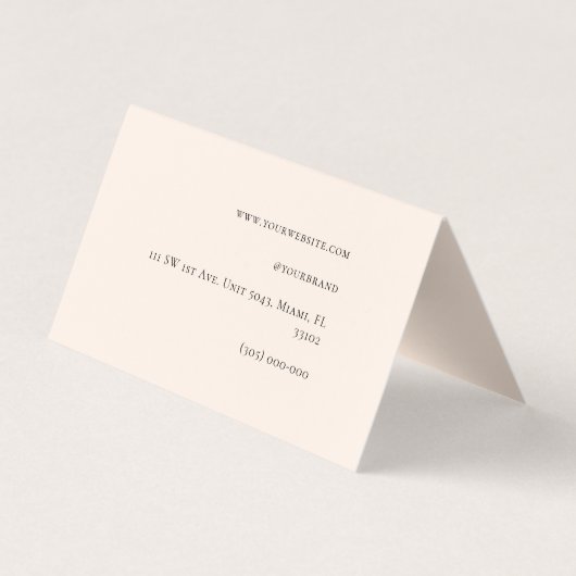 Carte de visite pliée (Dos)