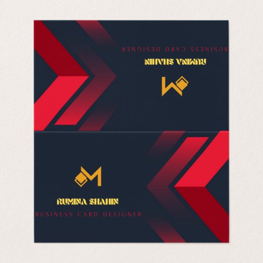 Carte de visite pliée (Extérieur déplié)