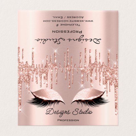 Carte de visite pliée (Outside Unfolded)