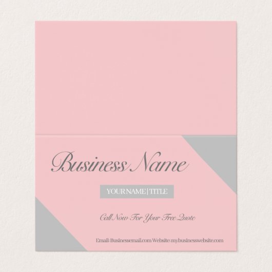 Carte de visite pliée (Extérieur déplié)