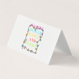 Carte de visite pliée