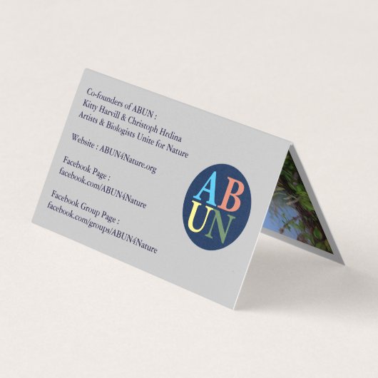 Carte de visite pliée (Dos)