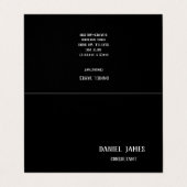 Carte de visite pliée (Extérieur déplié)