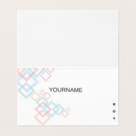 Carte de visite pliée (Intérieur déplié)