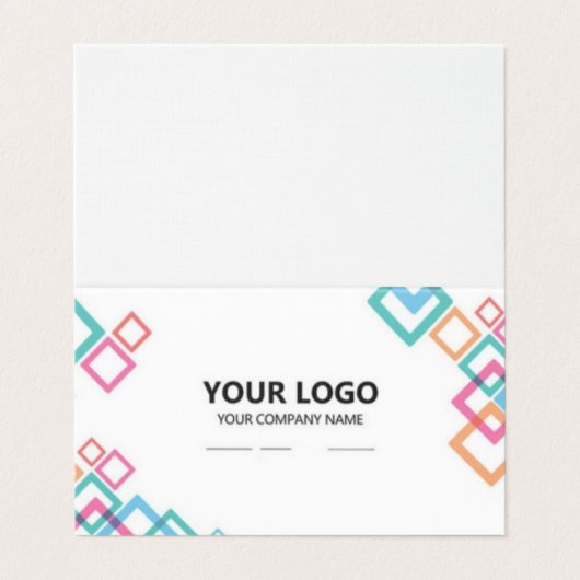 Carte de visite pliée (Extérieur déplié)