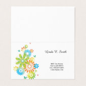 Carte de visite pliée (Extérieur déplié)