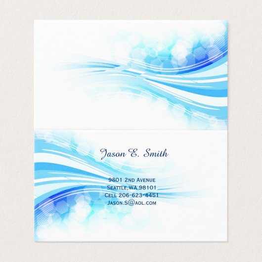 Carte de visite pliée (Extérieur déplié)