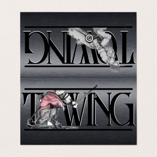 Carte de visite pliée (Extérieur déplié)