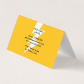 Carte de visite pliée avec logo éclair (Dos)