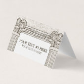 Carte de visite pliée en tente horizontale pour fê (Dos)