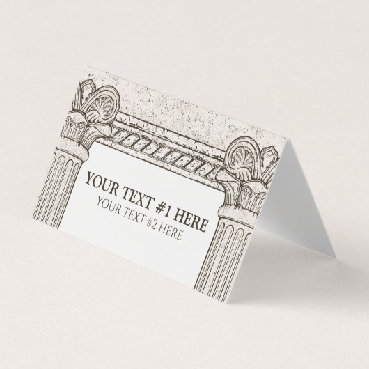 Carte de visite pliée en tente horizontale pour fê (Devant)