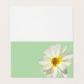 Carte de visite pliée Fleur blanche et abeille à m (Extérieur déplié)