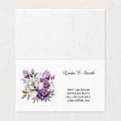 Carte de visite pliée florale (Extérieur déplié)