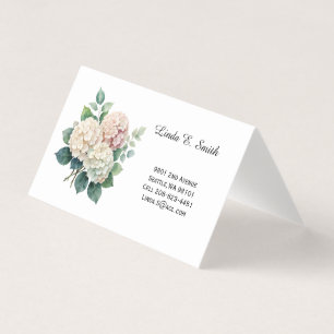 Carte de visite pliée florale