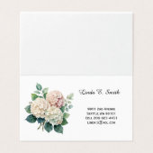 Carte de visite pliée florale (Extérieur déplié)