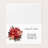 Carte de visite pliée florale (Extérieur déplié)
