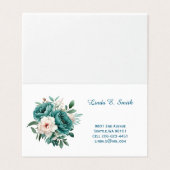 Carte de visite pliée florale (Extérieur déplié)