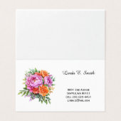 Carte de visite pliée florale (Extérieur déplié)