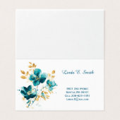 Carte de visite pliée florale (Extérieur déplié)