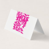Carte de visite pliée florale rose | Chic audacieu (Dos)
