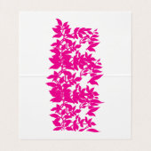Carte de visite pliée florale rose | Chic audacieu (Intérieur déplié)