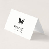 Carte de visite pliée: PAPILLON (Devant)