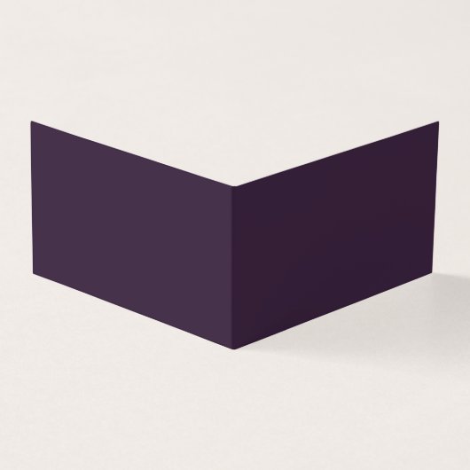 Carte de visite pliée violet foncé (Extérieur)