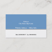 Carte De Visite Plomber bleu, robinet blanc captivant la plomberie (Dos)