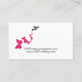 Carte De Visite Plomber femelle (Dos)