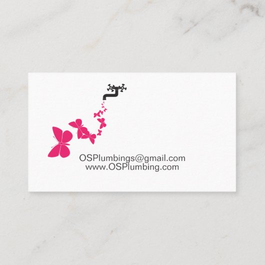 Carte De Visite Plomber femelle (Dos)