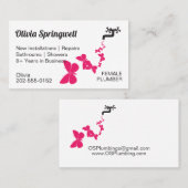 Carte De Visite Plomber femelle (Devant / Derrière)