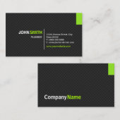 Carte De Visite Plomber - Grille Twill moderne (Devant / Derrière)