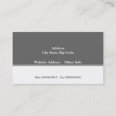 Carte De Visite Plomber gris, robinet blanc captivant la plomberie (Dos)