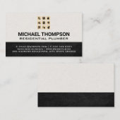 Carte De Visite Plomber | Icônes du système de conduites d'eau (Devant / Derrière)