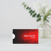 Carte De Visite Plomber - moderne rouge foncé (Debout devant)