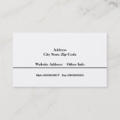 Carte De Visite Plomber noir blanc robinet captivant plomberie (Dos)