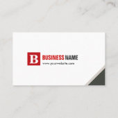 Carte De Visite Plomber - Simple Chic Rouge (Dos)