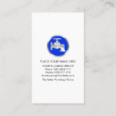 Carte De Visite Plomberie bleue Eau lumineuse (Dos)