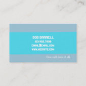 Carte De Visite Plomberie Bleue Moderne Plomber Eau Drop (Dos)