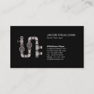 Carte De Visite Plomberie de plomberie de couche de tuyau