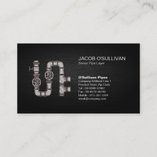 Carte De Visite Plomberie de plomberie de couche de tuyau