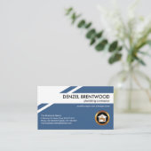 Carte De Visite Plomberie de plomberie dorée à couche géométrique  (Debout devant)