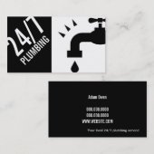 Carte De Visite Plomberie de plomberie Faucet d'eau Handyman Maint (Devant / Derrière)
